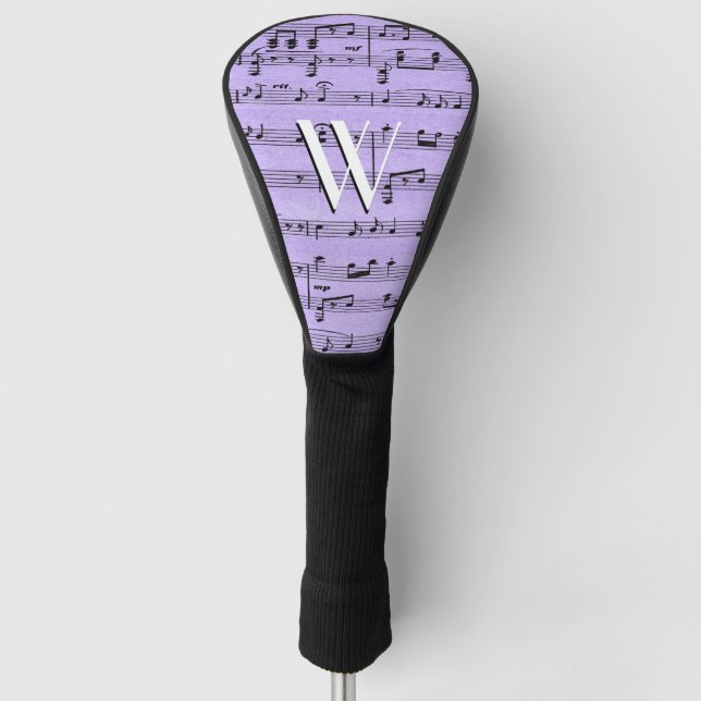 Funda Para Palo De Golf Inicial de la música de la hoja púrpura (Anverso)