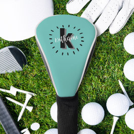 Funda Para Palo De Golf Inicial de Monograma Moderno