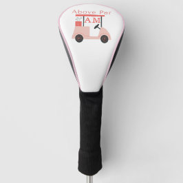 Funda Para Palo De Golf Inicial de monograma rosa