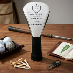 Funda Para Palo De Golf Iniciales de Monograma del Bisabuelo Hombre de Mér