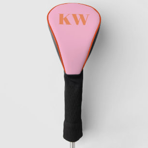 Funda Para Palo De Golf Iniciales de monograma modernas personalizadas en