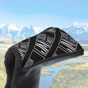 Funda Para Palo De Golf Iniciales modernos con modelo de monograma de nomb