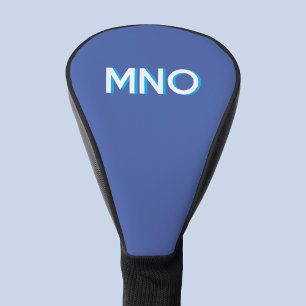 Funda Para Palo De Golf Iniciales monogramas modernos sombra de caída pers