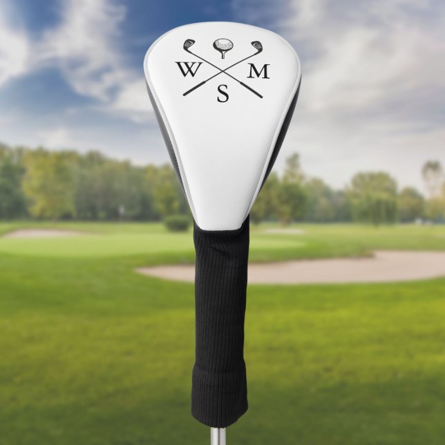 Funda Para Palo De Golf Iniciales monogramas Personalizados modernos (Subido por el creador)