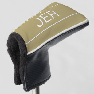 Funda Para Palo De Golf Iniciales Personalizadas Monograma Moderno Deporte
