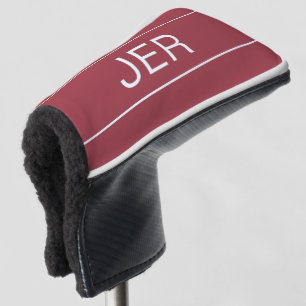 Funda Para Palo De Golf Iniciales Personalizadas Monograma Rojo Declaració