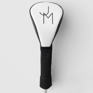 Funda Para Palo De Golf Iniciales superpuestas de aspecto moderno