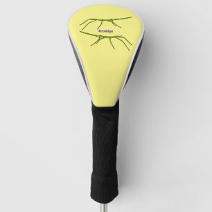 Funda Para Palo De Golf Insectos de palos verdes con caras felices persona