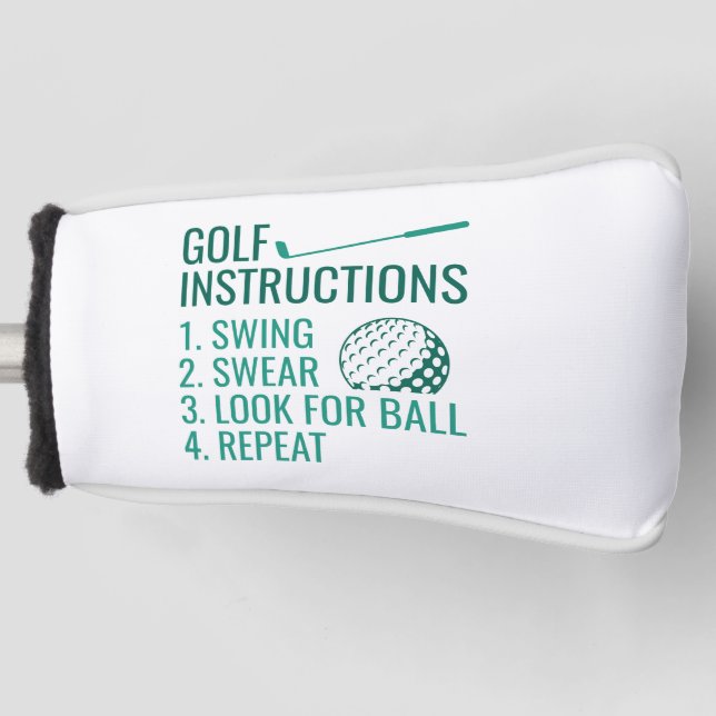 Funda Para Palo De Golf Instrucciones de golf (Anverso)