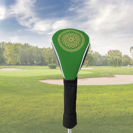 Funda Para Palo De Golf Intrincada flor celta dorada Mandala