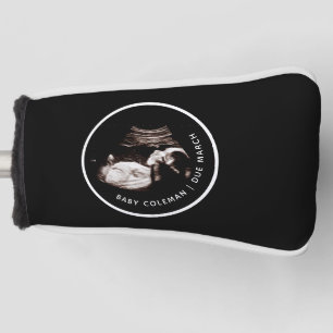 Funda Para Palo De Golf Invitación de embarazo Sonograma Photo Golf Head C