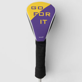 Funda Para Palo De Golf Ir por It Purple and Gold Modern Classic