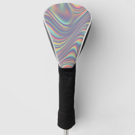 Funda Para Palo De Golf Iridescent Holographic Swirl Texture