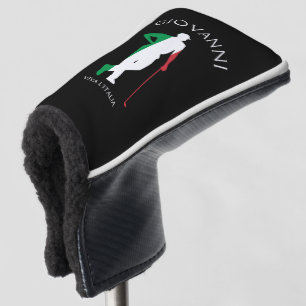 Funda Para Palo De Golf Italia Viva l'Italia Bandera Italiana Golfer Name