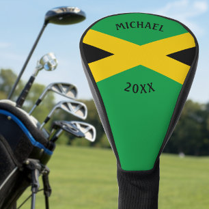 Funda Para Palo De Golf Jamaica Cautela Cinta Oro Verde Bandera Jamaiquina