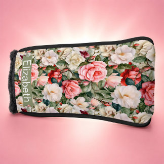 Funda Para Palo De Golf Jardín de Rosas Bonito con Patrón Personalizado