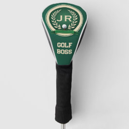 Funda Para Palo De Golf Jefe de Golf Emblema de Heraldica Nombre Personali
