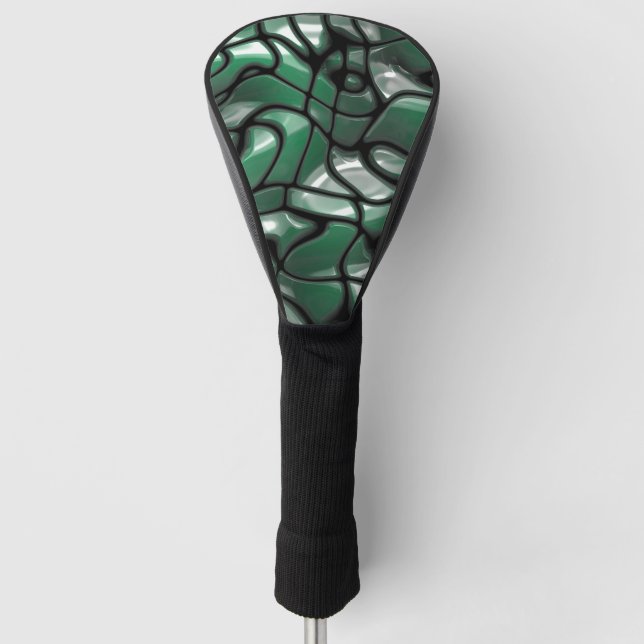 Funda Para Palo De Golf Jemas verdes abstractas (Anverso)