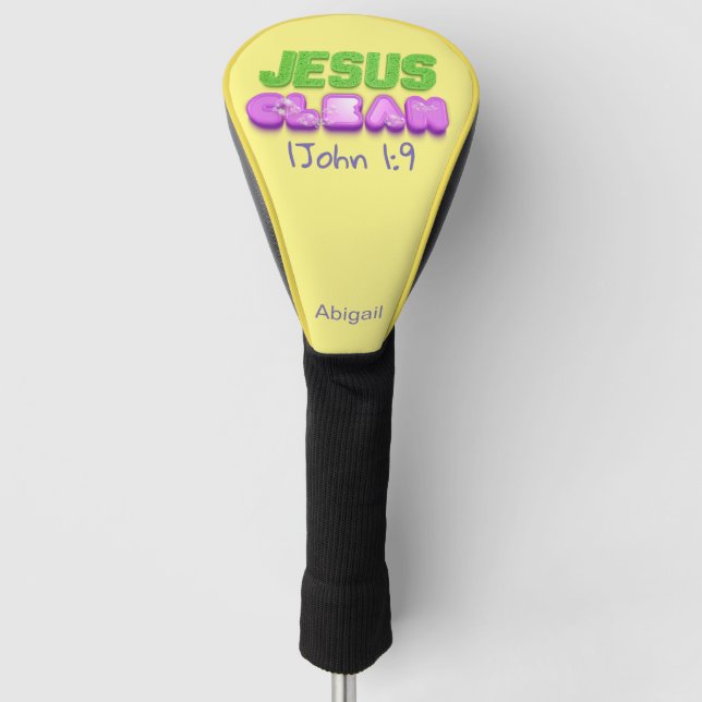 Funda Para Palo De Golf Jesus Clean perdona diseño cristiano lindo (Anverso)