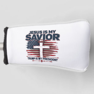 Funda Para Palo De Golf Jesús es mi salvador Trump es mi presidente gracio