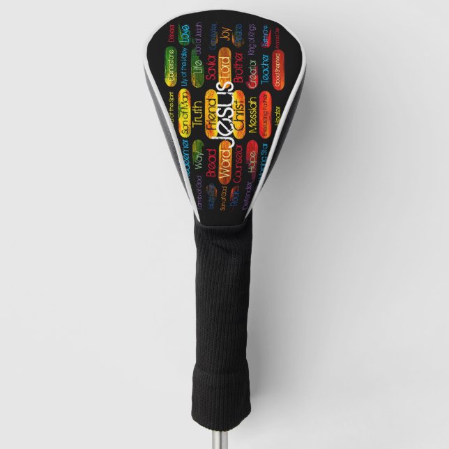 Funda Para Palo De Golf Jesus Names Multi-color (Anverso)
