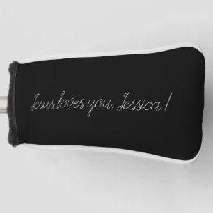 Funda Para Palo De Golf Jesús te ama (agrega un nombre o elimina)