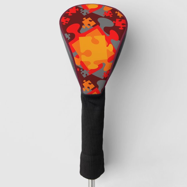 Funda Para Palo De Golf Jigsaw Jumble (Anverso)
