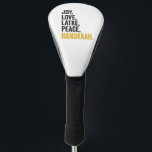 Funda Para Palo De Golf Joy Love Latkes Peace Hanukkah Funny Jewish<br><div class="desc">gracioso,  judío,  latke,  regalo,  cumpleaños,  chanukah,  judío,  vacaciones,  menorah</div>