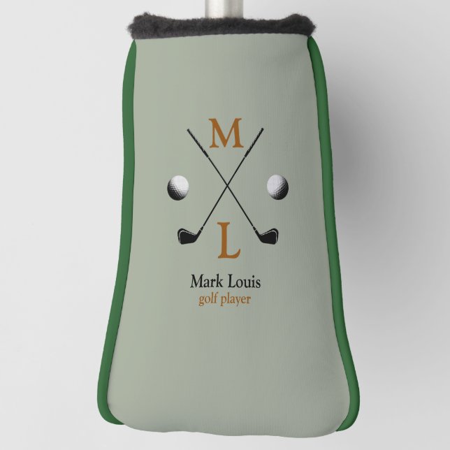 Funda Para Palo De Golf Jugador de golf personalizado (Girar 90)