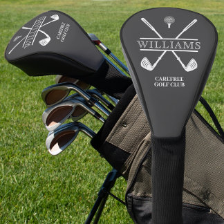 Funda Para Palo De Golf Jugador de Palo de Golf Clásico Nombre Gris