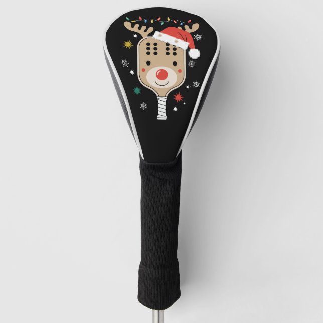 Funda Para Palo De Golf Jugador de pelotas Navidades navidad de renos (Anverso)