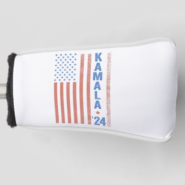 Funda Para Palo De Golf Kamala Bandera Americana Elección Presidente (Anverso)