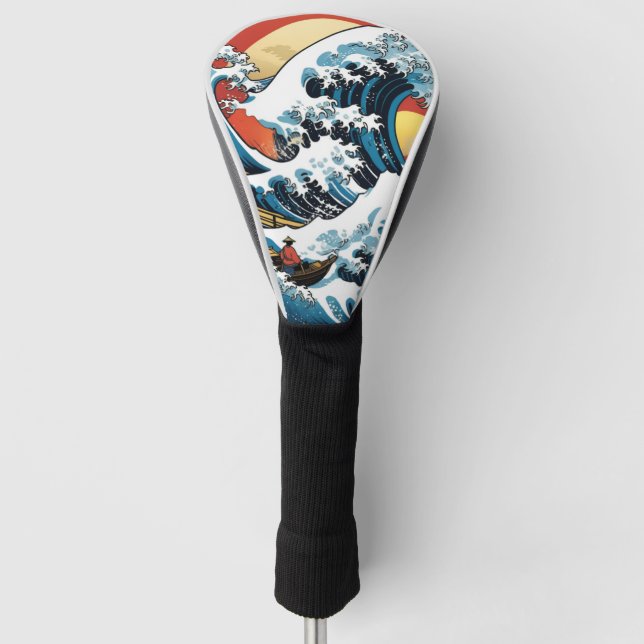 Funda Para Palo De Golf Kanagawa Japonés La gran ola (Anverso)