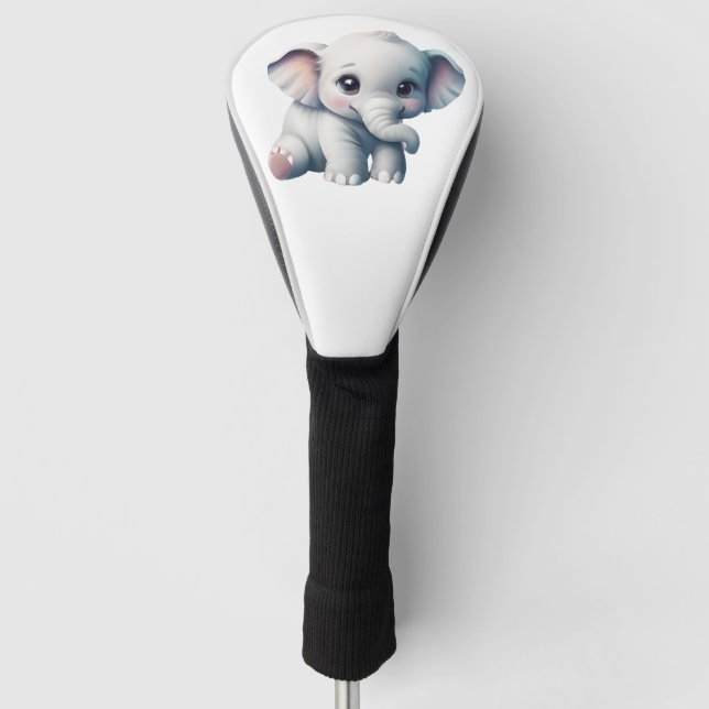 Funda Para Palo De Golf Kawaii Baby Elephant (Anverso)