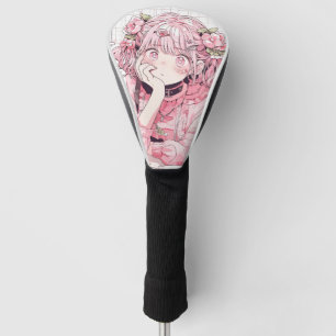 Funda Para Palo De Golf Kawaii Pink Cafe Anime Chica