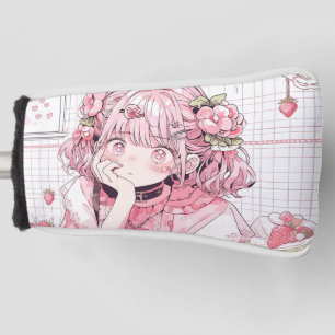 Funda Para Palo De Golf Kawaii Pink Cafe Anime Chica