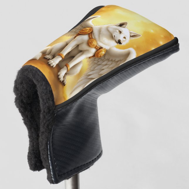 Funda Para Palo De Golf Keeper of the Dawn – The White Winged Wolf.  (Anverso 3/4)