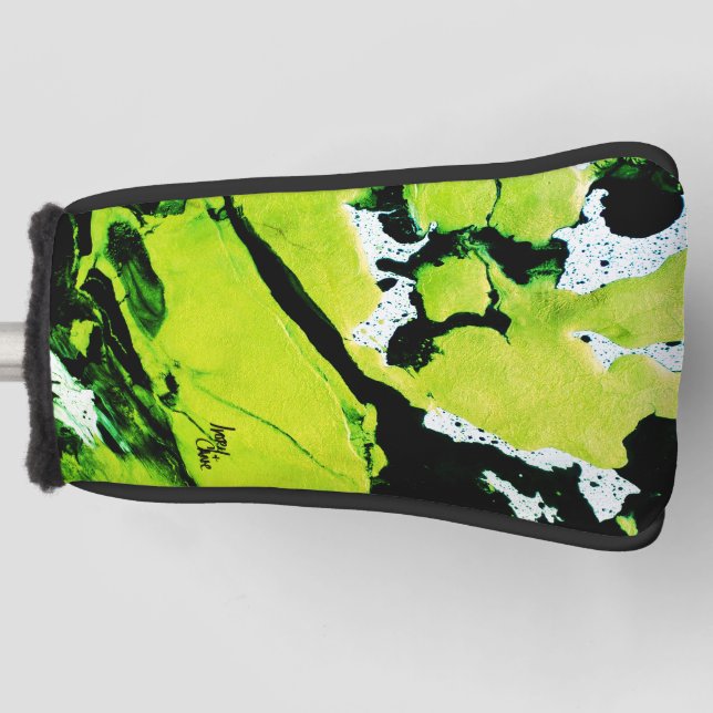 Funda Para Palo De Golf Keylime SPWW n' Slime Black & Green Resumen (Anverso)
