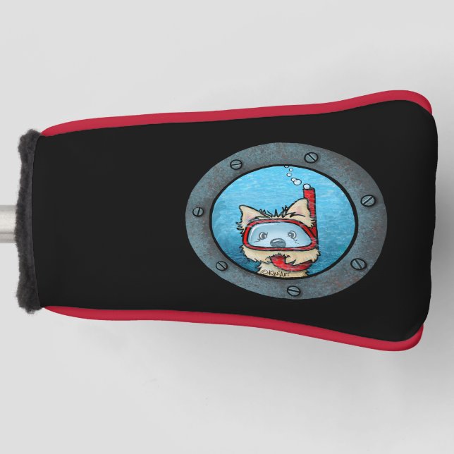 Funda Para Palo De Golf KiniArt Snorkeling Cairn Terrier (Anverso)