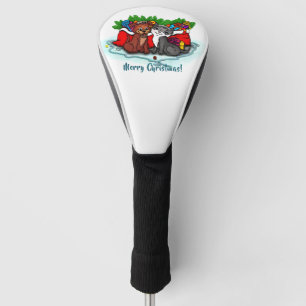 Funda Para Palo De Golf Kitty and Puppy , Happy XMas