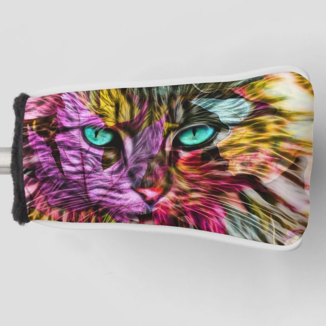 Funda Para Palo De Golf Kitty Cat Kitten Artsy Design (Anverso)