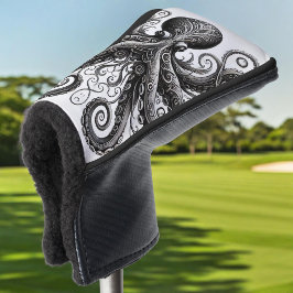 Funda Para Palo De Golf Kraken Steampunk Octopus Ornate Black