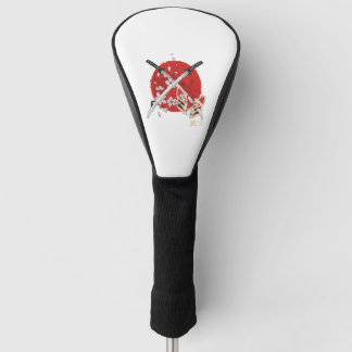 Funda Para Palo De Golf La antigua flor de cerezo japonesa Samurai Katana 