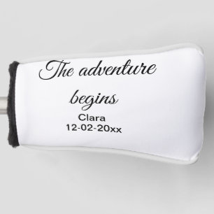 Funda Para Palo De Golf La aventura comienza agregar nombre fecha año luga