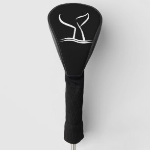 Funda Para Palo De Golf La cola de la ballena blanca en negro
