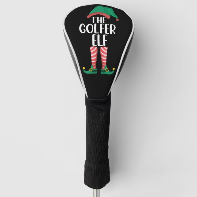 Funda Para Palo De Golf La familia de golf Golfer Elf Navidades (Anverso)