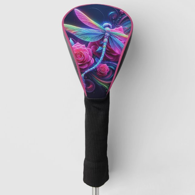 Funda Para Palo De Golf La libélula y los Rosas (Anverso)