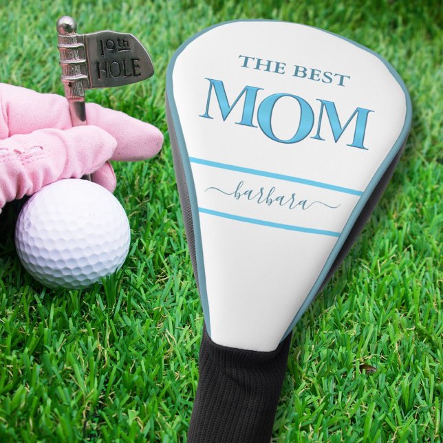 Funda Para Palo De Golf La mejor letra metálica azul de la mamá (Subido por el creador)
