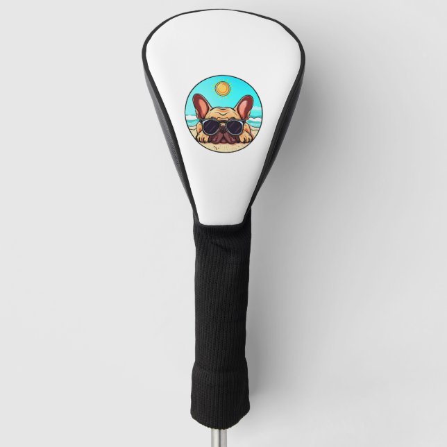 Funda Para Palo De Golf La playa de Frenchie (Anverso)