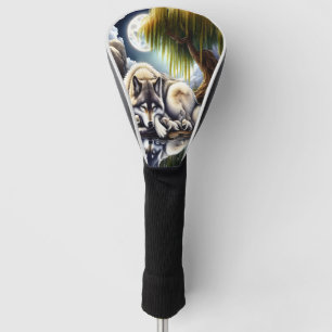 Funda Para Palo De Golf La Serenidad De La Luna Un Lobo Sumiso